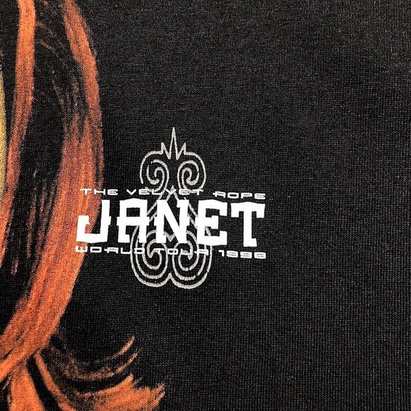 RARE! VINTAGE! Janet Jackson 1998 The Velvet Rope Tour T-Shirt LARGE - Picture 3 of 7